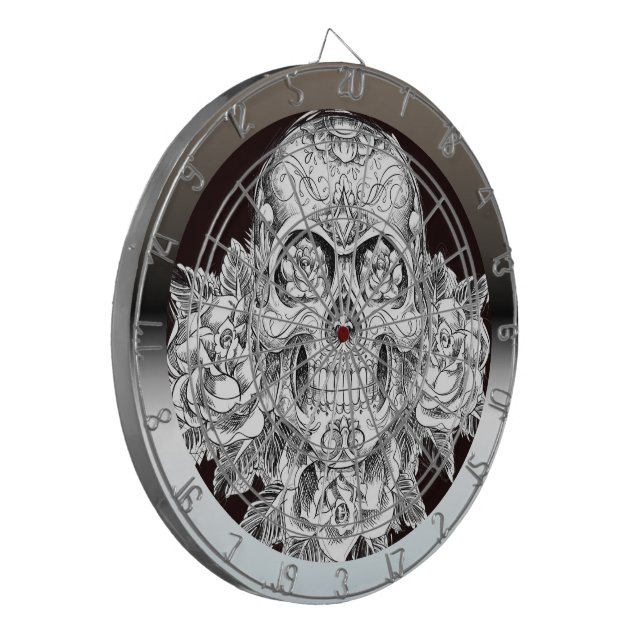 Tabla Dardos Quadro de Arte SKULL (Frente Esquerda)