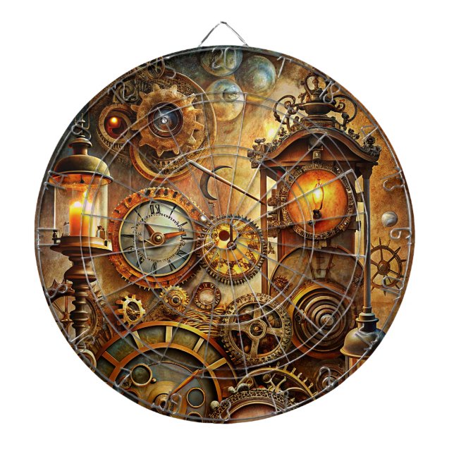 Tabla Dardos Quadro de Arte Steampunk (Frente)
