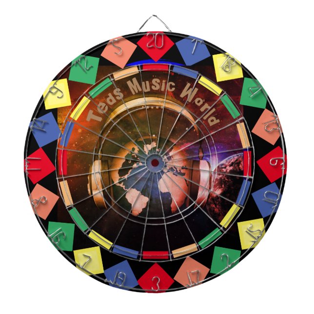 Tabla Dardos Quadro de artes Music World (Frente)