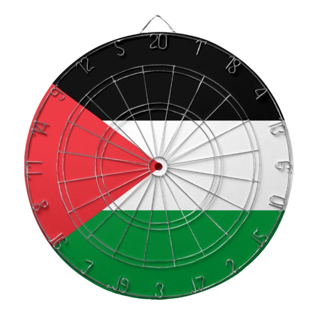 Tabla Dardos Quadro de bordo com bandeira da Palestina (Frente)