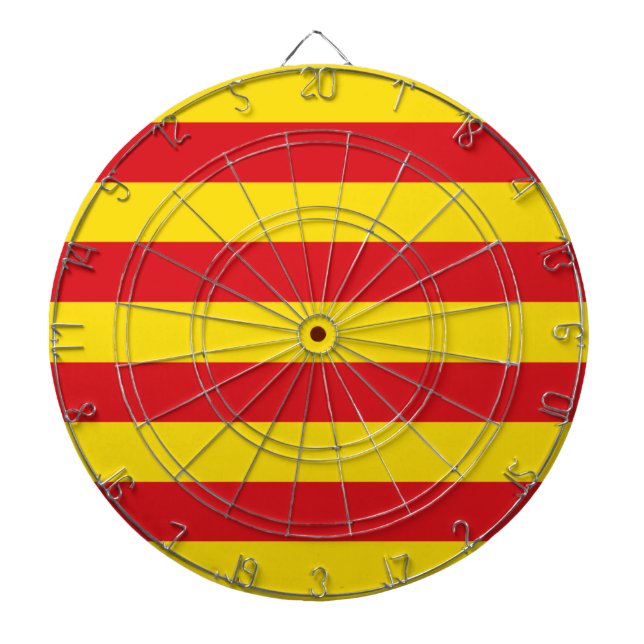 Tabla Dardos Quadro de dietas com bandeira da Catalunha, Espanh (Frente)