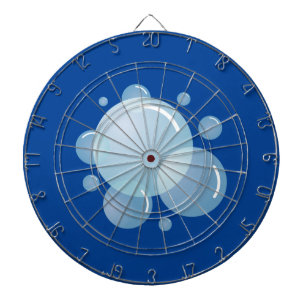 Tabla Dardos Quadro de impressão com bolhas de sabão azul