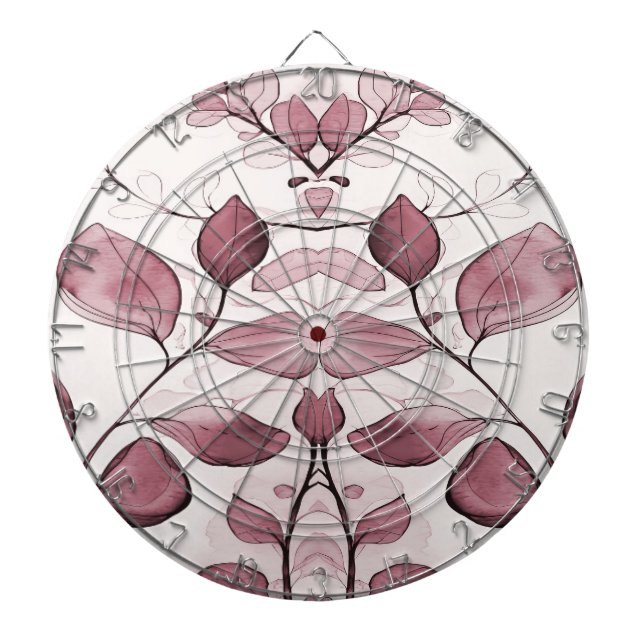Tabla Dardos Quadro de Trabalho das Folhas Vermelhas Modernas (Frente)