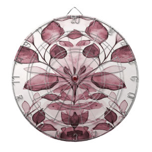 Tabla Dardos Quadro de Trabalho das Folhas Vermelhas Modernas