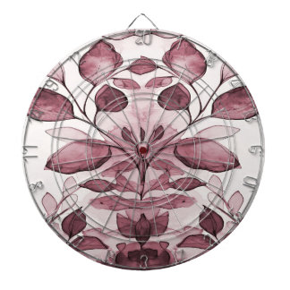 Tabla Dardos Quadro de Trabalho das Folhas Vermelhas Modernas
