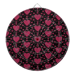 Tabla Dardos Quadro Decorativo de Corações Vermelhos