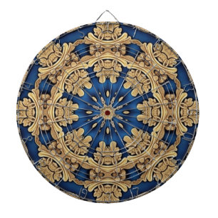 Tabla Dardos Quadro decorativo Dourado azul