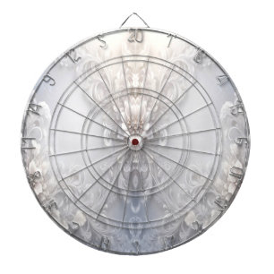 Tabla Dardos Quadro Floral Branco