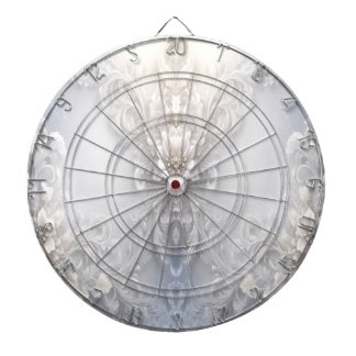 Tabla Dardos Quadro Floral Branco