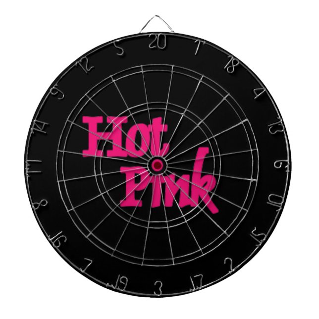 Tabla Dardos Quadro preto rosa quente (Frente)