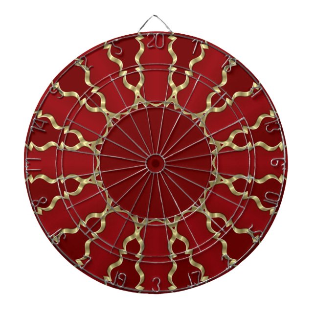 Tabla Dardos Quadro Secundário Dourado Vermelho (Frente)