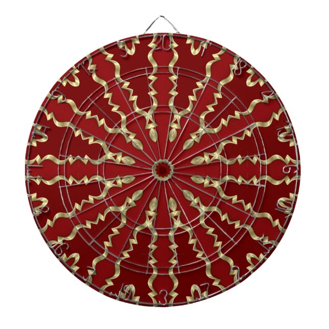 Tabla Dardos Quadro Secundário Dourado Vermelho (Frente)