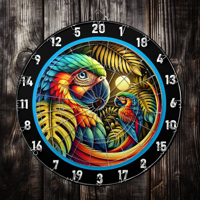 Tabla Dardos Quadro Tropical de Papagaio para Decoração Dinâmic (Criador carregado)
