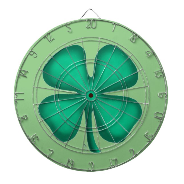 Tabla Dardos Quadro verde de Clover Irlandês Folha 4 (Frente)
