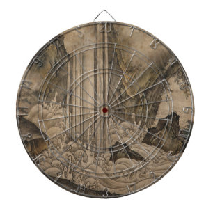 Tabla Dardos Quebra d'água (Arte da Paisagem Japonesa) (Kano Mo