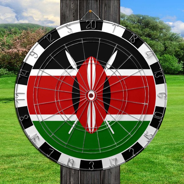 Tabla Dardos Quênia Dartboard & Kenyan Flag / conselho de jogos (Criador carregado)