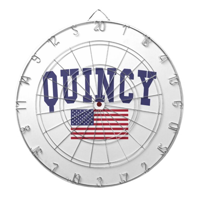 Tabla Dardos Quincy IL EUA Flag (Frente)