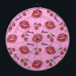 Tabla Dardos RAB Rockabilly Cherry Kisses a rosa<br><div class="desc">Você está vendo The Lee Hiller Designs Collection of Home and Office Decor,  Roupa,  Gifts and Coleções. As Designs incluem Lee Hiller Photoographic e Mixed Media Digital Art Collection. Você pode ver sua fotografia da Nature em http://HikeOurPlanet.com/ e seguir seu blog de caminhada no Hot Primavera National Park.</div>