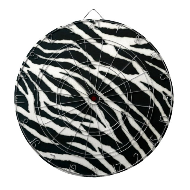 Tabla Dardos RAB Rockabilly Zebra Imprime Preto e Branco (Frente)