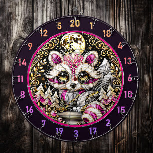 Tabla Dardos Raccoon rosa fica em meio à serenidade do Ouro