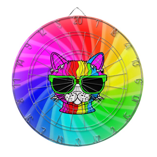 Tabla Dardos Rainbow Cat Twirl (Frente)