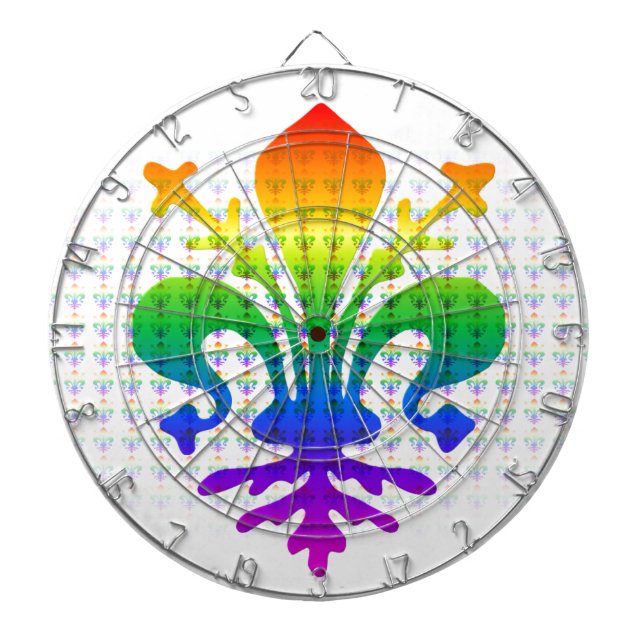 Tabla Dardos Rainbow Fleur-de-lis (Frente)