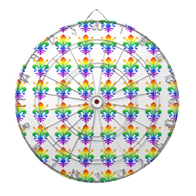 Tabla Dardos Rainbow Fleur-de-lis (Frente)