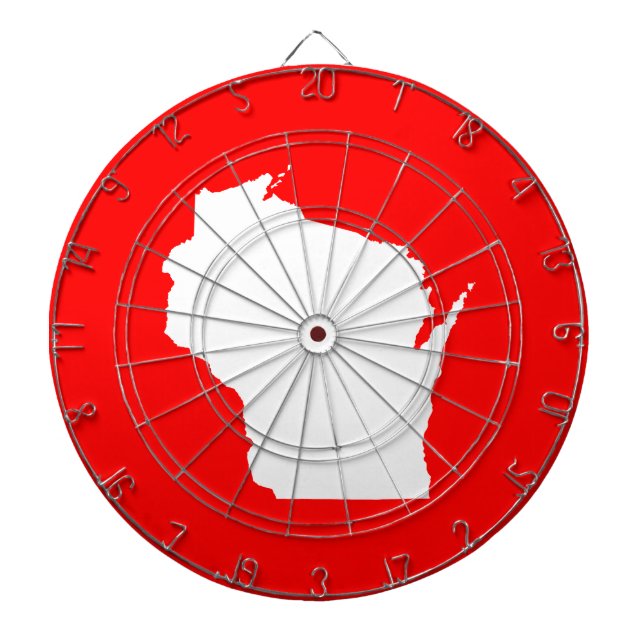 Tabla Dardos Red and White Wisconsin (Frente)