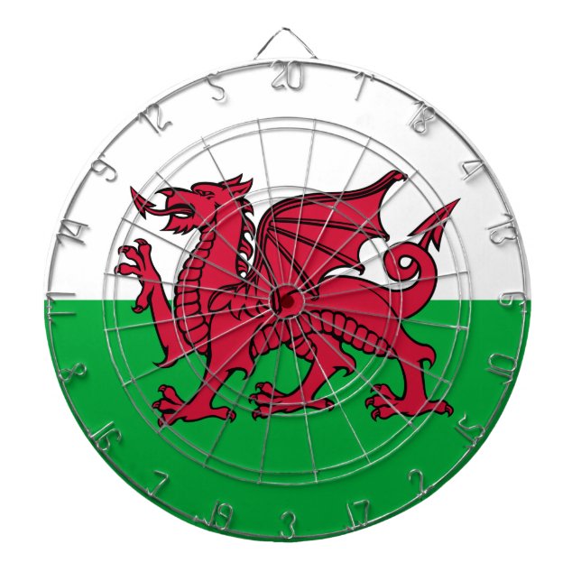 Tabla Dardos Red Dragon Celtic Flag & Welsh (Frente)