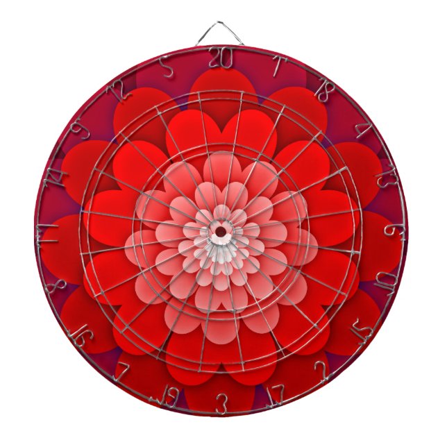 Tabla Dardos Red Floral Mandala-58566 (Frente)