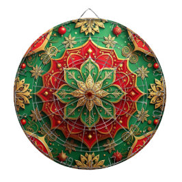 Tabla Dardos Red Green Decorative Floral Dartboard