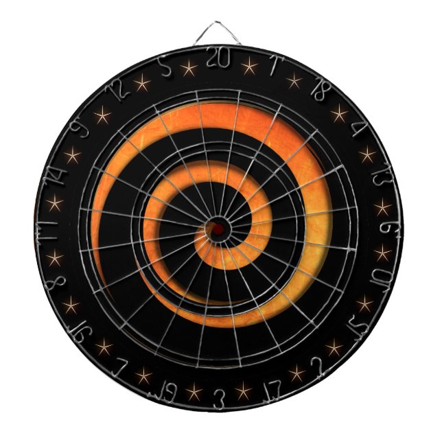 Tabla Dardos Regulação da Espiral de Ferrugem Laranja (Frente)