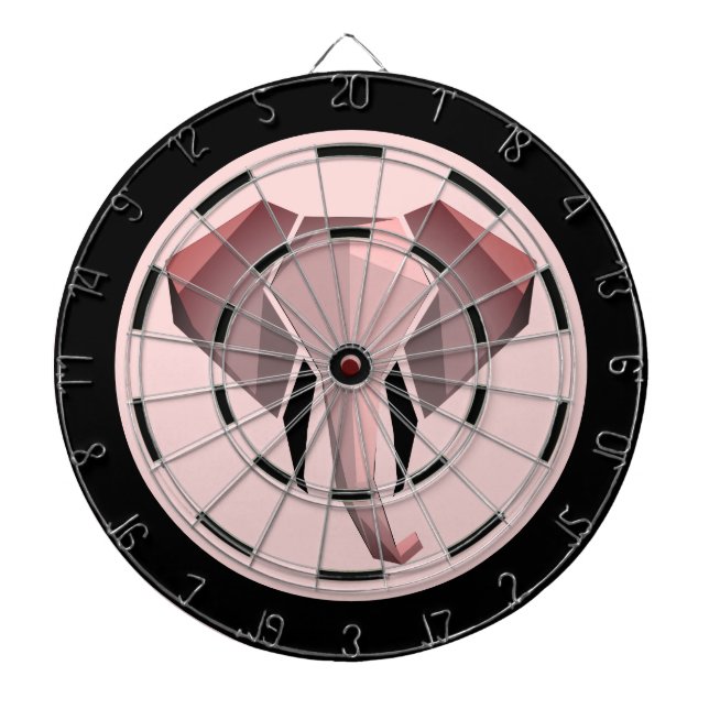 Tabla Dardos Regulamento da Cabeça de Elefante Geométrico (Frente)