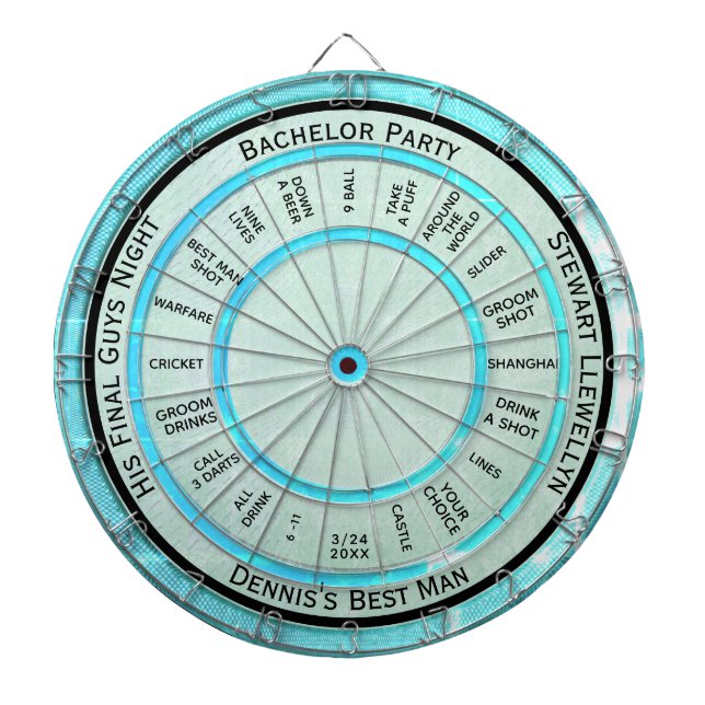 Tabla Dardos Regulamento sobre diversão e jogos de solteiro (Frente)