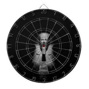 Tabla Dardos Rei faraó preto e branco