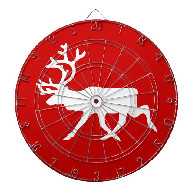 Tabla Dardos Reindeer Branco / Silhueta das Caraíbas (Frente)