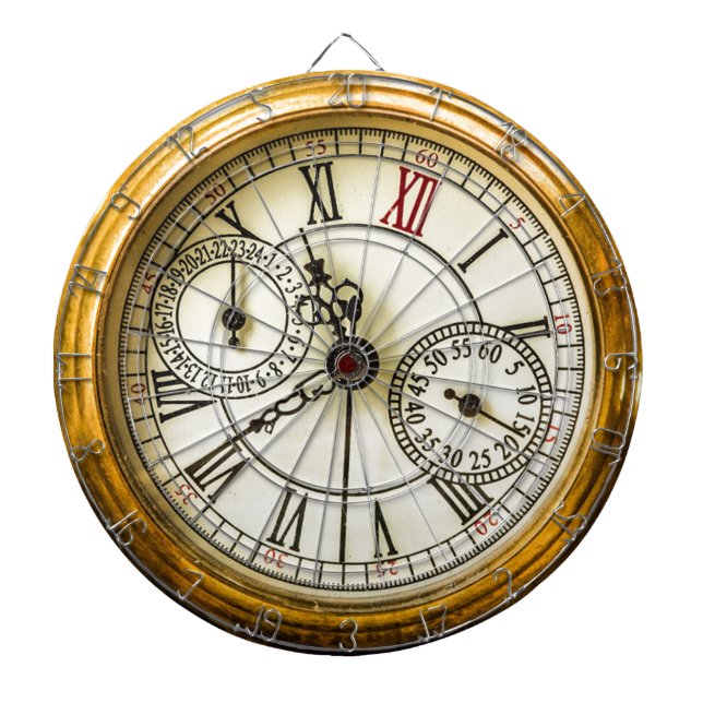 Tabla Dardos Relógio antigo do steampunk do coelho branco do (Frente)