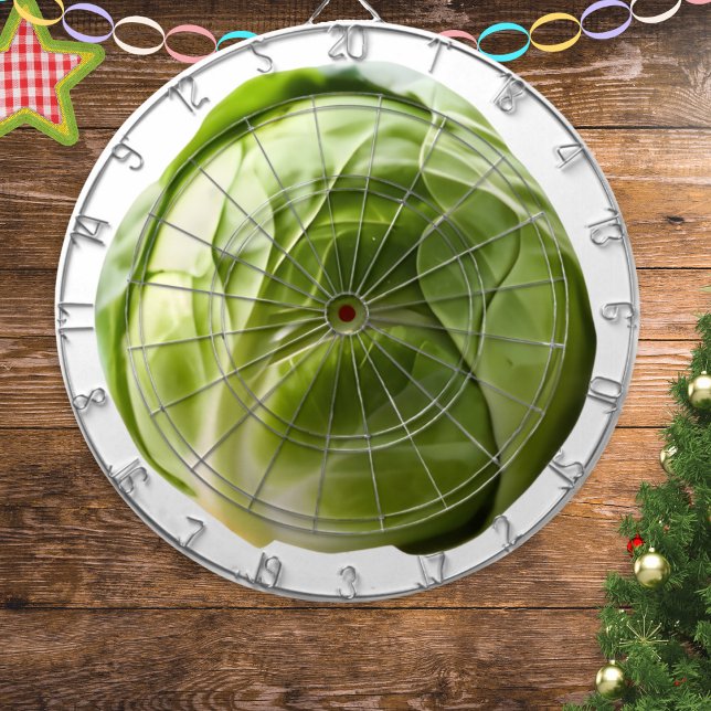 Tabla Dardos Repolho de Bruxelas Natal Divertido (A funny novelty Christmas dartboard featuring a picture of a giant brussels sprout)