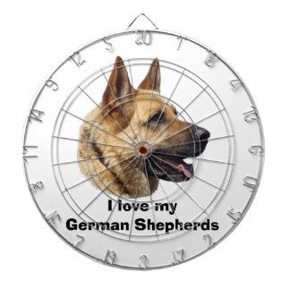 Tabla Dardos Retrato de cão German shepherd alsaciano