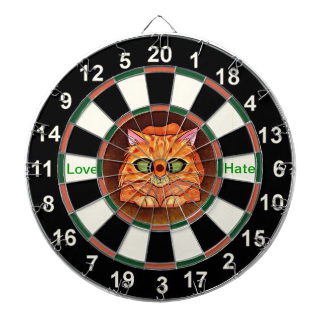 Tabla Dardos Retrato de um gato laranja (Frente)
