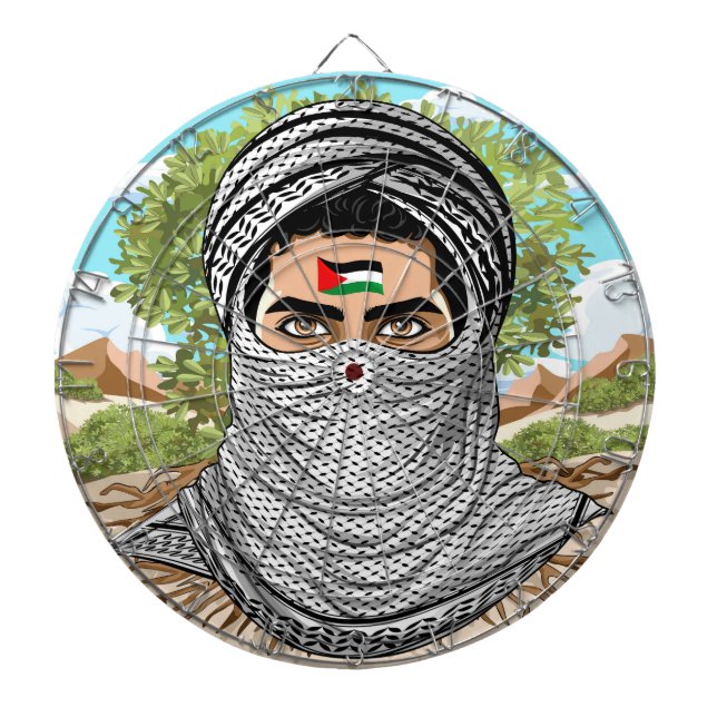 Tabla Dardos Retrato do Combate à Liberdade na Palestina (Frente)