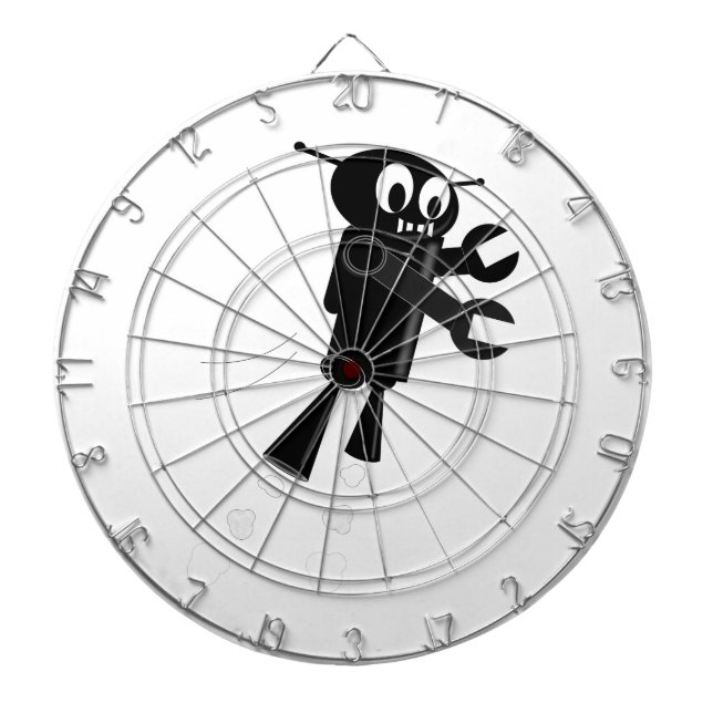 Tabla Dardos Robô Voador Preto (Frente)
