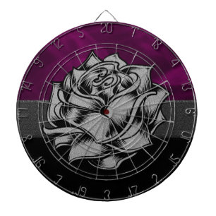 Tabla Dardos Rosa branco do Grunge com fundo fumarento roxo