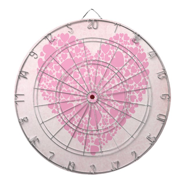 Tabla Dardos Rosa Hearts (Frente)