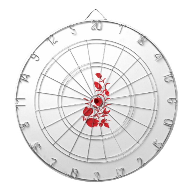 Tabla Dardos Rosa Madder, Thunderbird floral design (Frente)