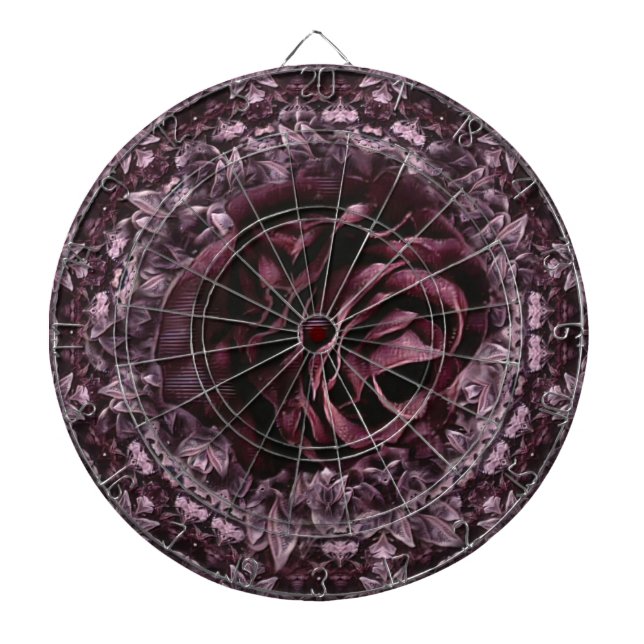 Tabla Dardos Rosa Mandala (Frente)