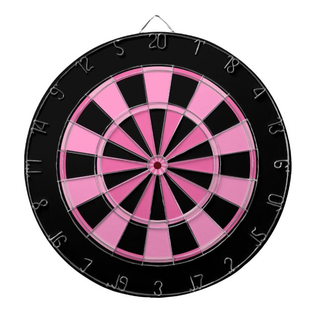 Tabla Dardos Rosa Preto Moderno (Frente)