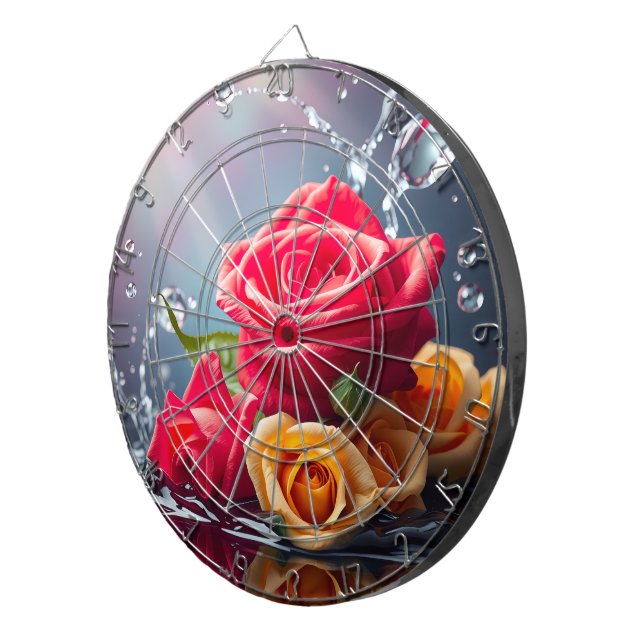 Tabla Dardos Rosas para os Elegantes   (Frente Direita)
