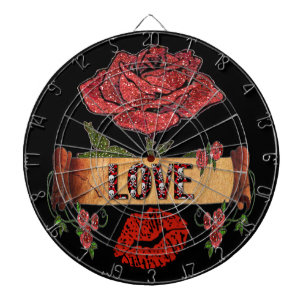 Tabla Dardos ROSAS RAIB Rockabilly, Love & Lipstick