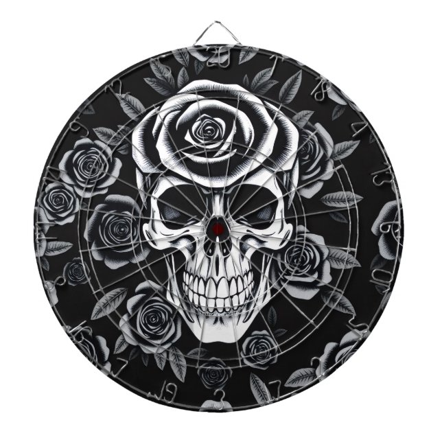 Tabla Dardos Rose Skull Dart Board (Frente)